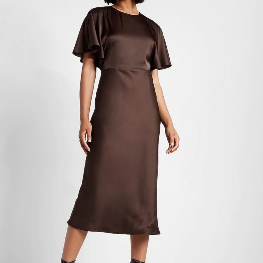 Express Satin Midi Dress